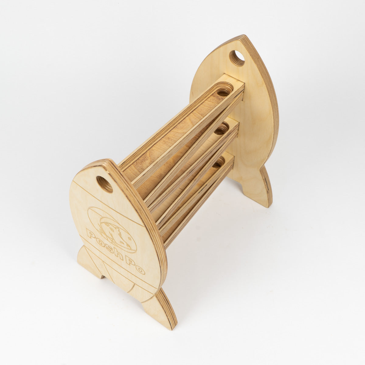 Wooden Marble Run Overhead Picture of Marble Run. Shaped like a Rocket.