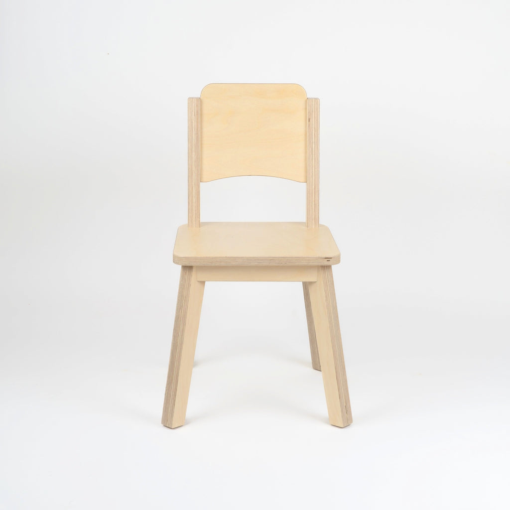 Wooden chair on a white background