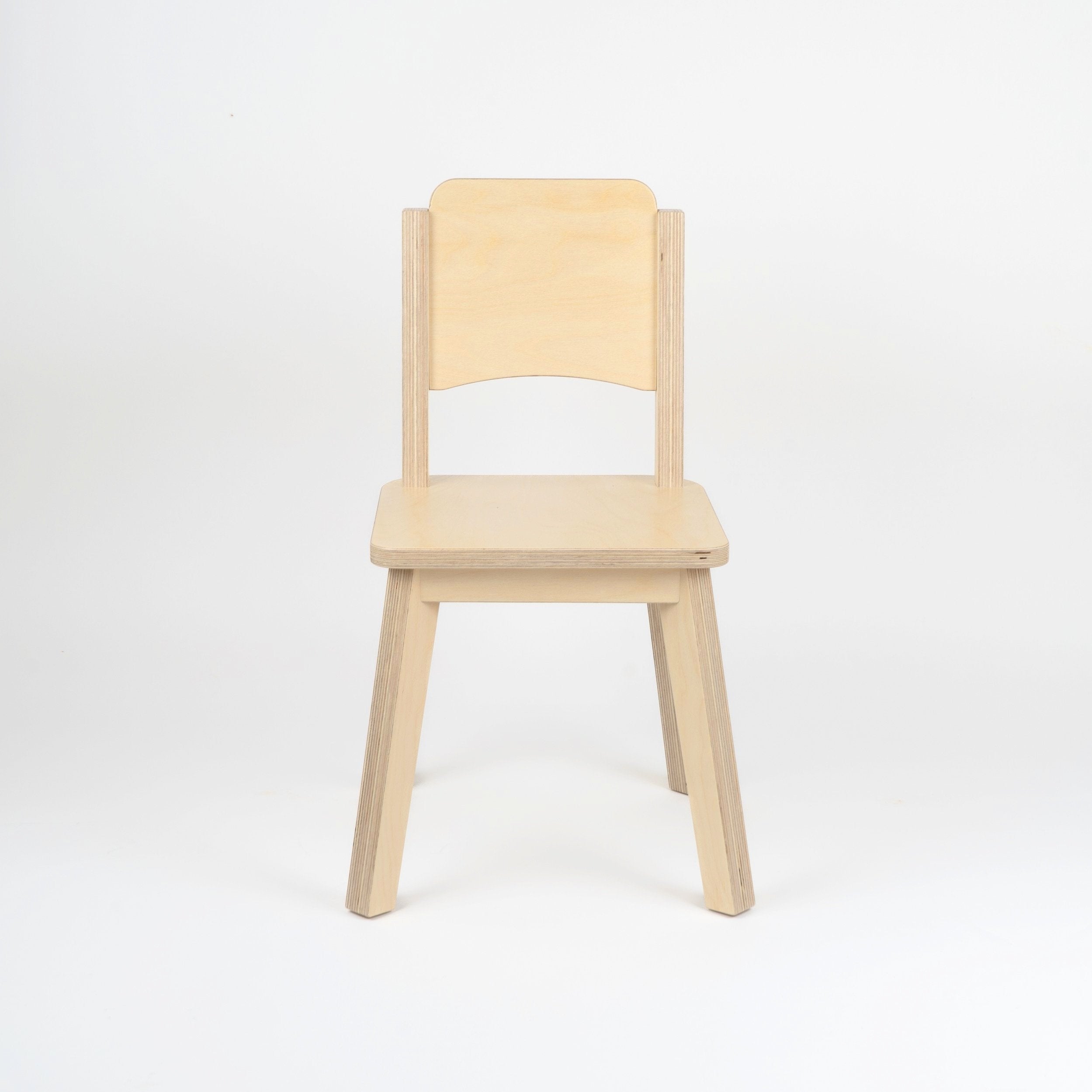 Wooden chair on a white background
