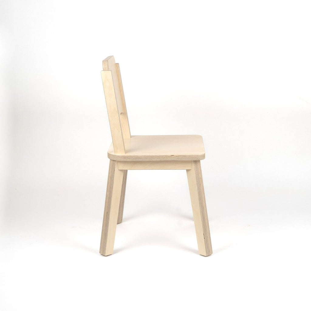 Wooden chair on a white background